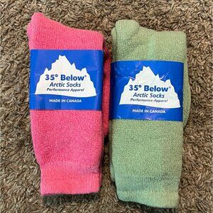 35 Below 2 Pair Thermal Wool Cold Weather Socks Sz Sm Women’s Brand New!